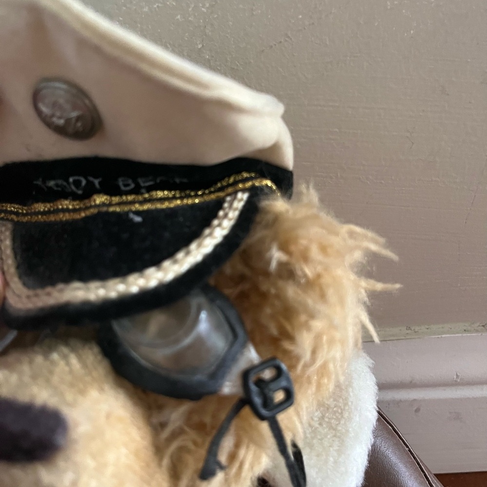 Aviator Teddy Bear with Brown Leather Jacket - Picture 3 of 3